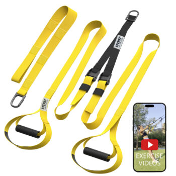 FITKIT Home Gym Bodyweight Suspension Resistance Trainer Fitness Straps