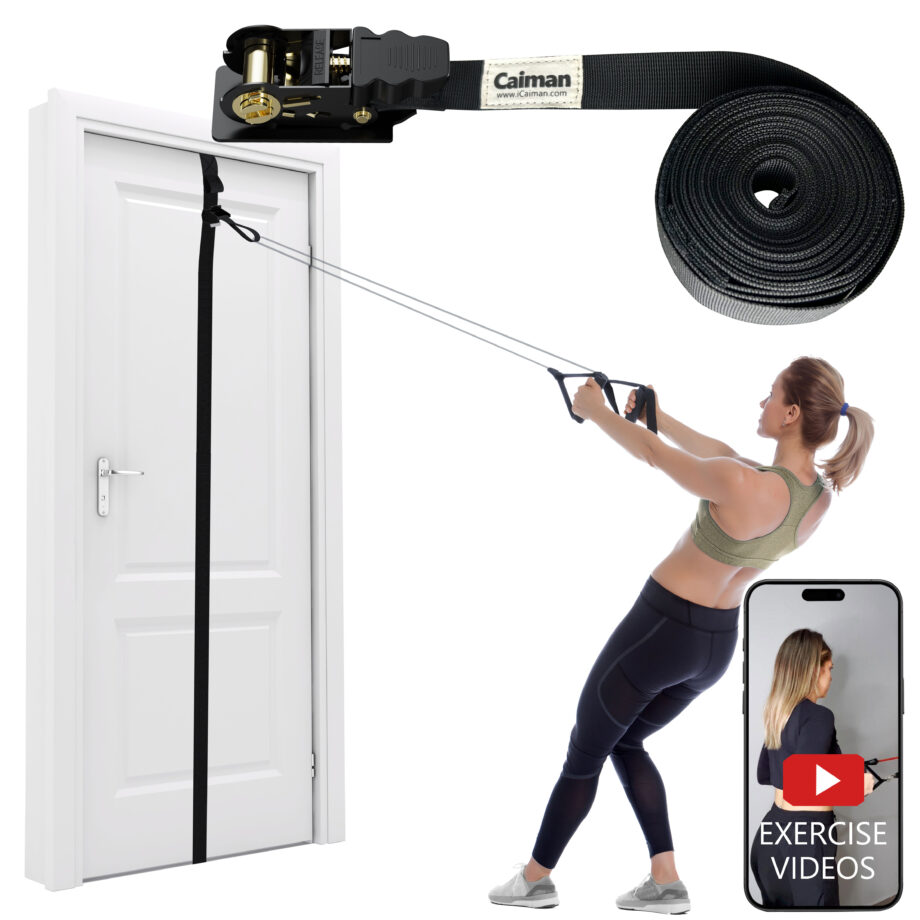 FITKIT Caiman Door and Wall Anchor for Resistance Bands Stepless Anchor Straps for Home Gym