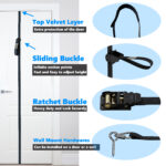 FITKIT Caiman Door and Wall Anchor for Resistance Bands Stepless Anchor Straps for Home Gym