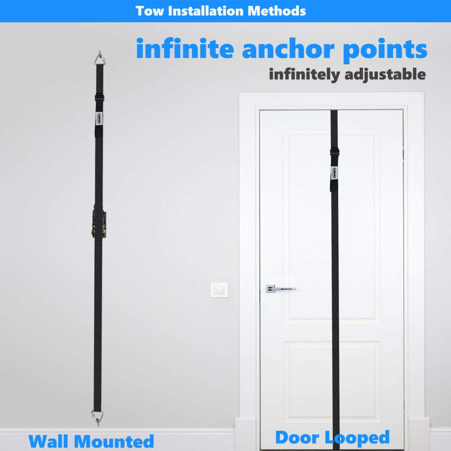 FITKIT Caiman Door and Wall Anchor for Resistance Bands Stepless Anchor Straps for Home Gym