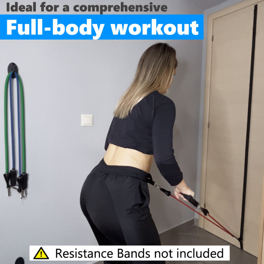 FITKIT Caiman Door and Wall Anchor for Resistance Bands Stepless Anchor Straps for Home Gym